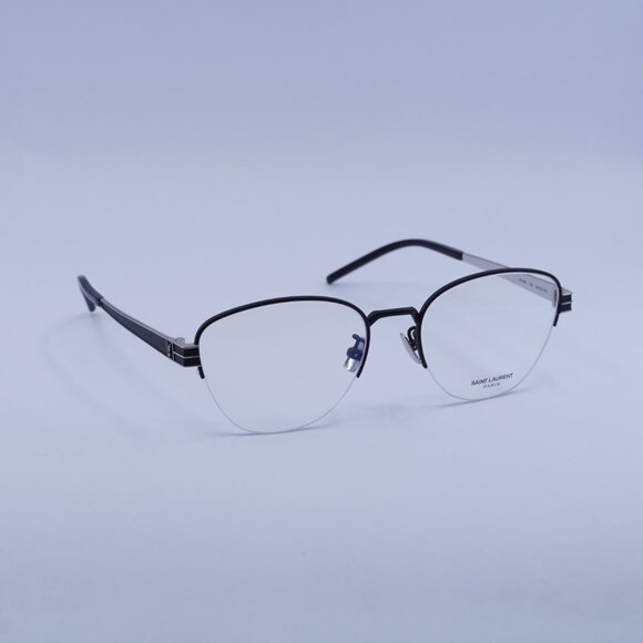 Saint Laurent SL M64 004 Eyeglasses Black/Silver 54mm Cat Eye Frame - Picture 3 of 10